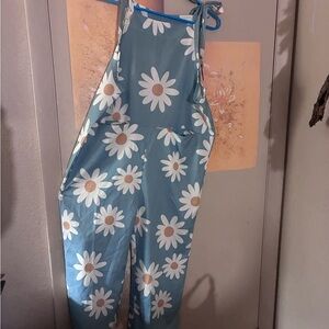 Floral Blue Jumpsuit